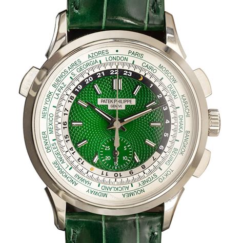 patek philippe world time green